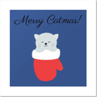 Merry Catmas Posters and Art